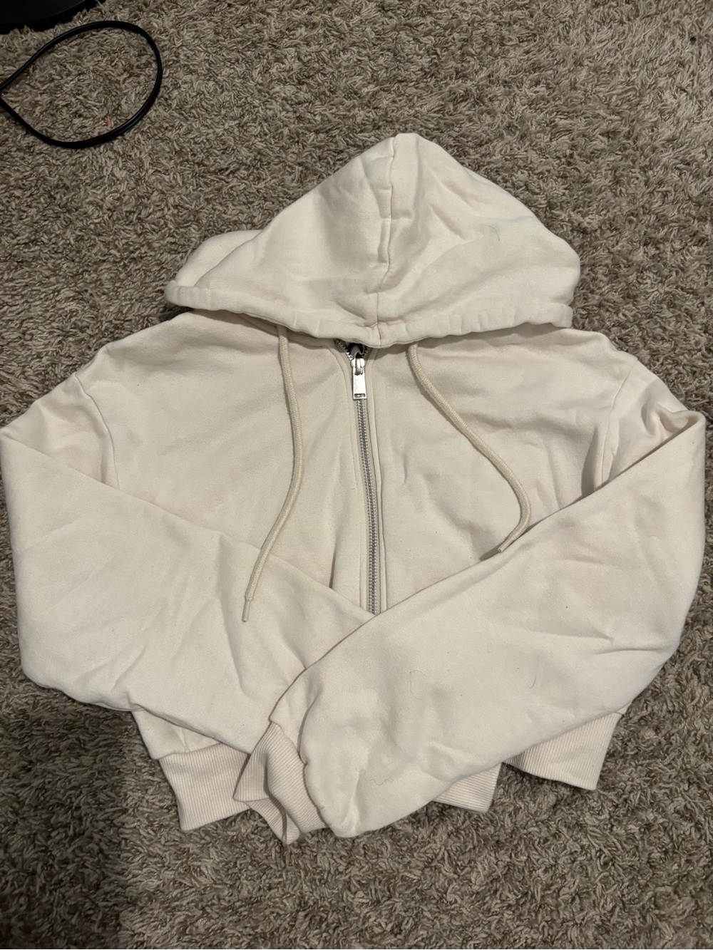 Cream Cropped Jacket